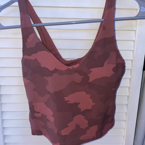 lululemon red camo align tank SIZE 2 - Picture 2 of 3